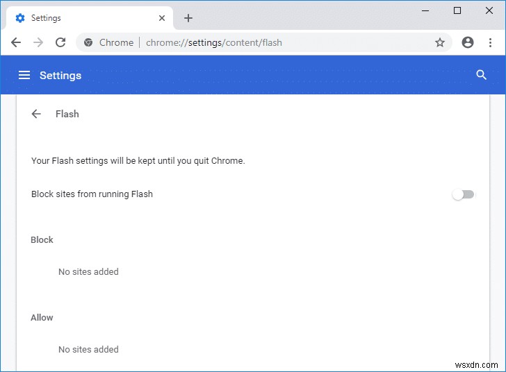 Bật Adobe Flash Player trên Chrome, Firefox và Edge 