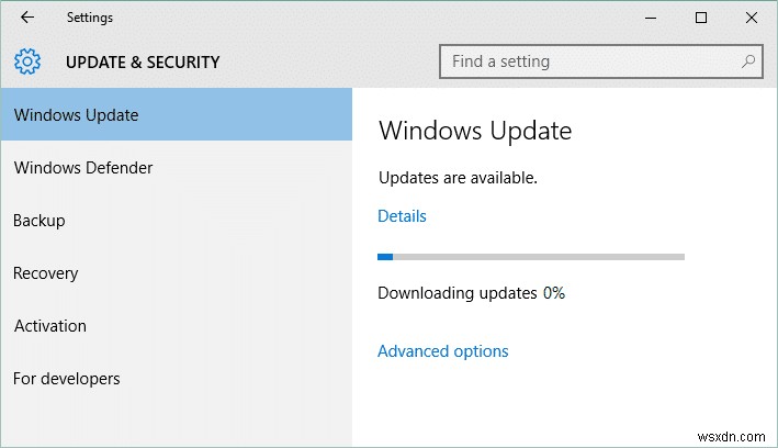 Khắc phục sự cố cập nhật Windows ở mức 0% [SOLVED] 