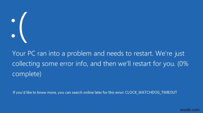 Sửa lỗi Clock Watchdog Timeout trên Windows 10 