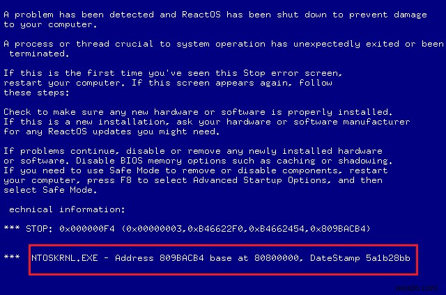 Sửa lỗi Ntoskrnl.exe BSOD Blue Screen 