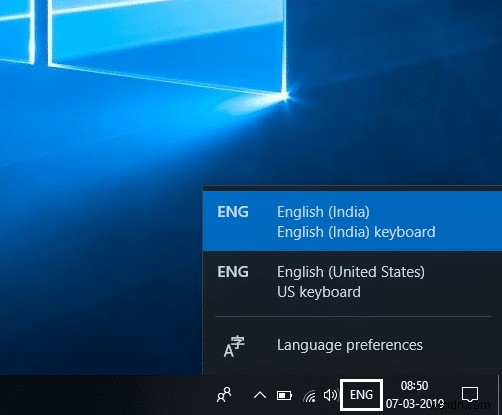 Cách thay đổi bố cục bàn phím trong Windows 10 