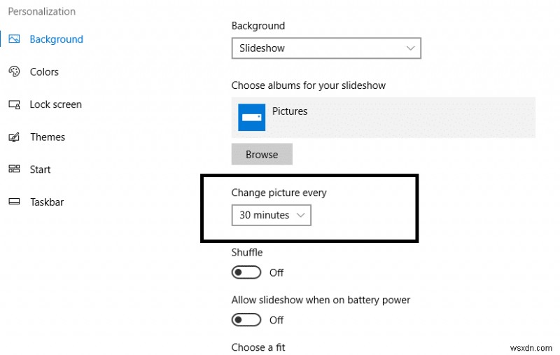 Cách bật Trình chiếu hình nền trong Windows 10 