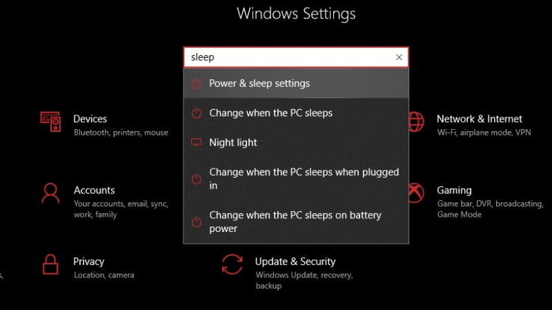 Sửa máy tính không chuyển sang chế độ ngủ trong Windows 10 