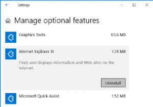 Cách gỡ cài đặt Internet Explorer khỏi Windows 10 