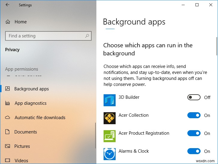 Ngăn các ứng dụng chạy ẩn trên Windows 10 