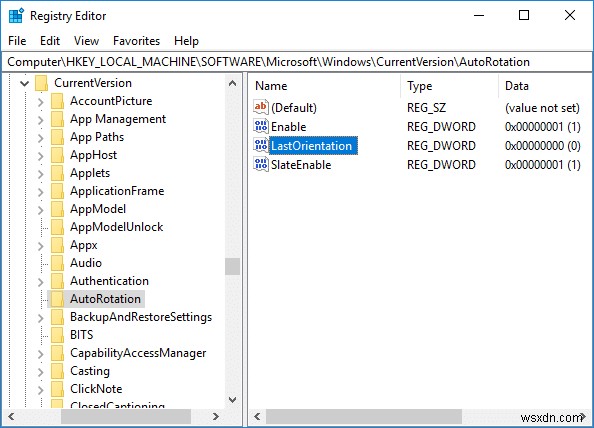 Sửa lỗi Rotation Lock chuyển sang màu xám trong Windows 10 