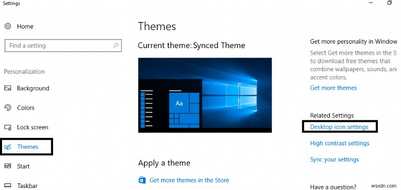 Khôi phục các biểu tượng màn hình cũ trong Windows 10