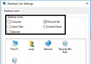 Khôi phục các biểu tượng màn hình cũ trong Windows 10