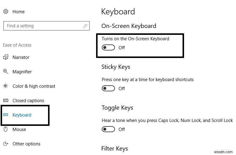 Mẹo Windows 10:Bật hoặc tắt bàn phím ảo 
