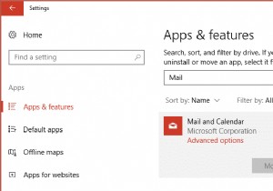 Cách đặt lại ứng dụng thư trên Windows 10 