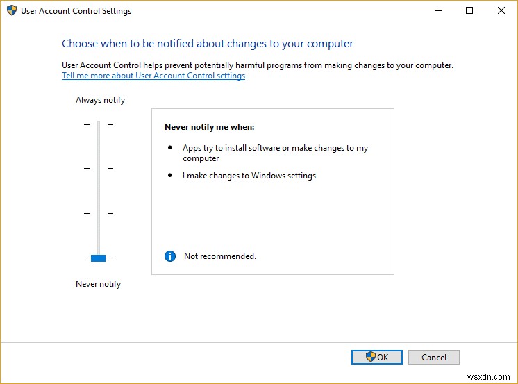 Tắt Kiểm soát tài khoản người dùng (UAC) trong Windows 10 