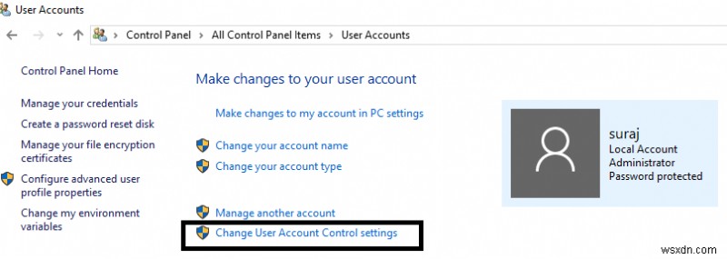Tắt Kiểm soát tài khoản người dùng (UAC) trong Windows 10 