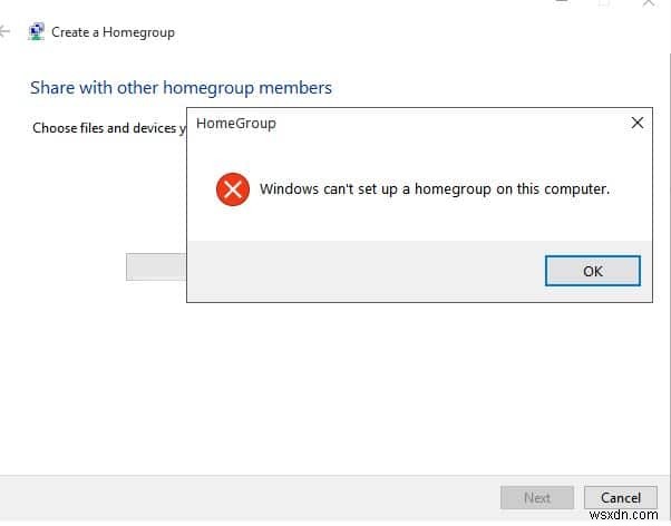 Khắc phục không thể tạo nhóm nhà trên Windows 10 