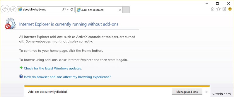 Khắc phục sự cố Internet Explorer đã ngừng hoạt động 