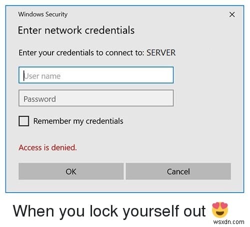 Sửa lỗi Enter Network Credentials trên Windows 10