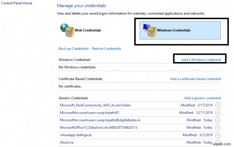 Sửa lỗi Enter Network Credentials trên Windows 10