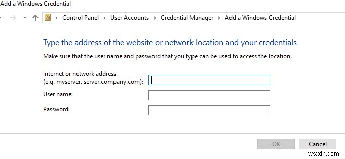 Sửa lỗi Enter Network Credentials trên Windows 10