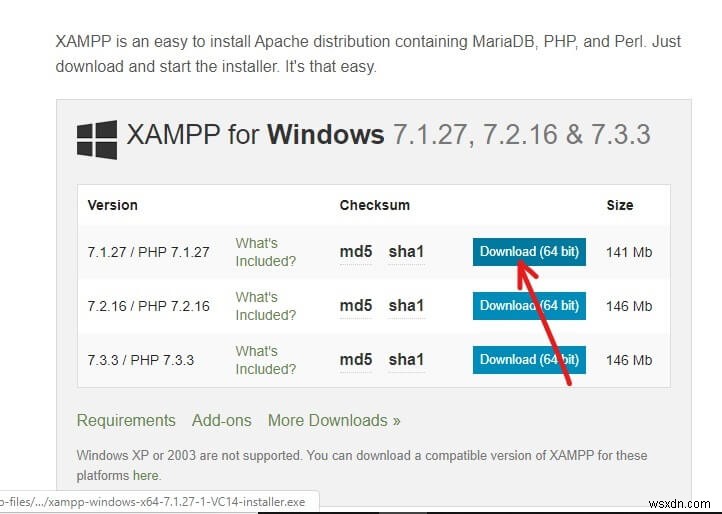 Cài đặt và định cấu hình XAMPP trên Windows 10