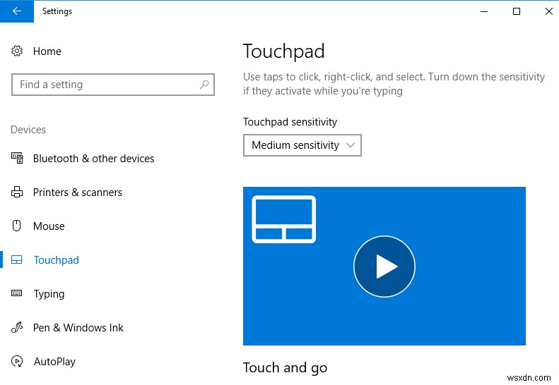 Tắt Touchpad khi Chuột được kết nối trong Windows 10