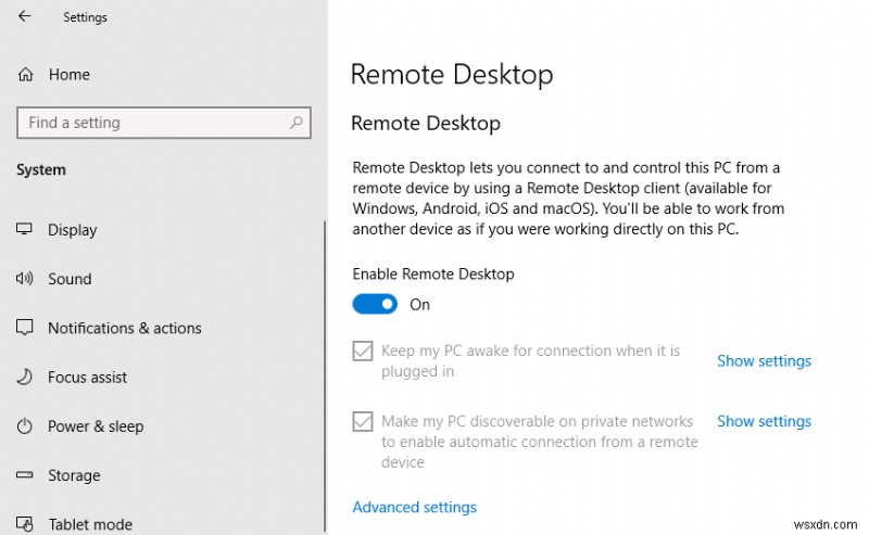 Bật Remote Desktop trên Windows 10 dưới 2 phút