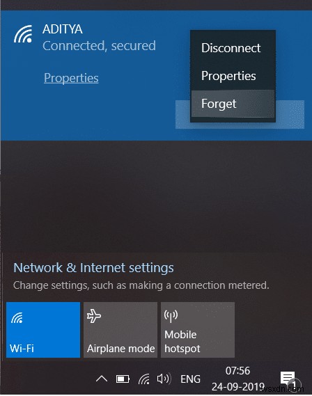 3 cách để quên mạng Wi-Fi trên Windows 10 