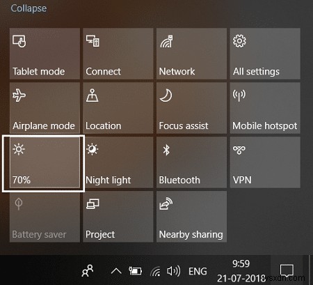 Cách thay đổi độ sáng màn hình trong Windows 10