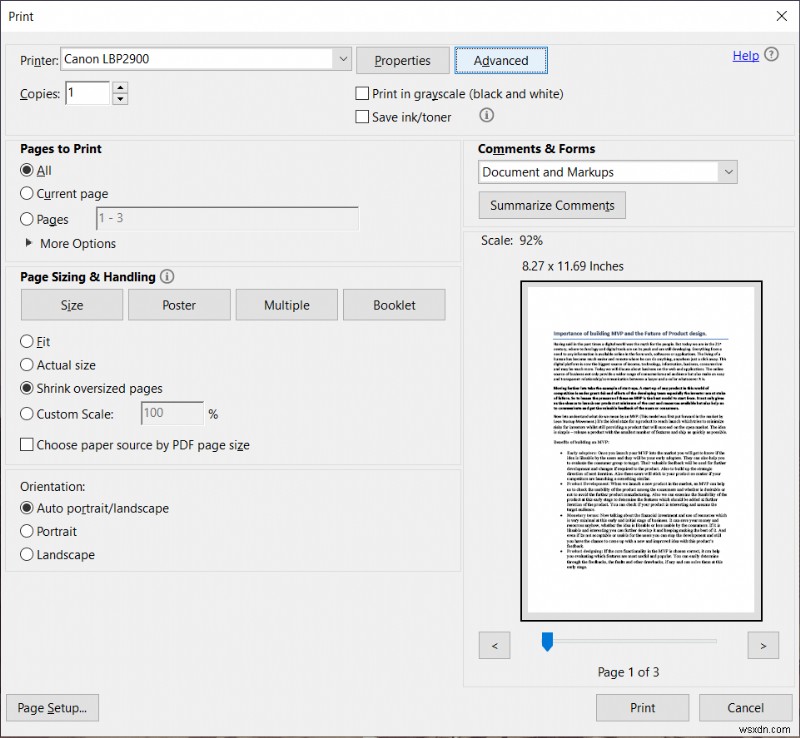 Khắc phục không thể in tệp PDF từ Adobe Reader 