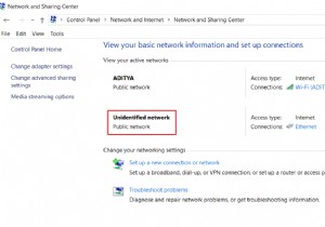 Khắc phục mạng không xác định trong Windows 10 