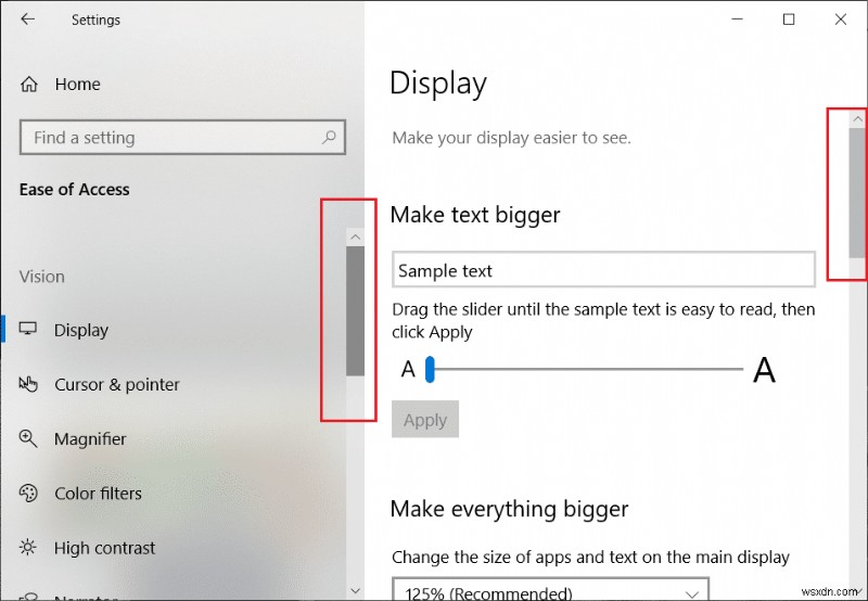 Luôn hiển thị thanh cuộn trong ứng dụng cửa hàng Windows 10