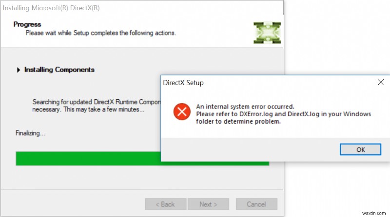 Khắc phục không thể cài đặt DirectX trên Windows 10 