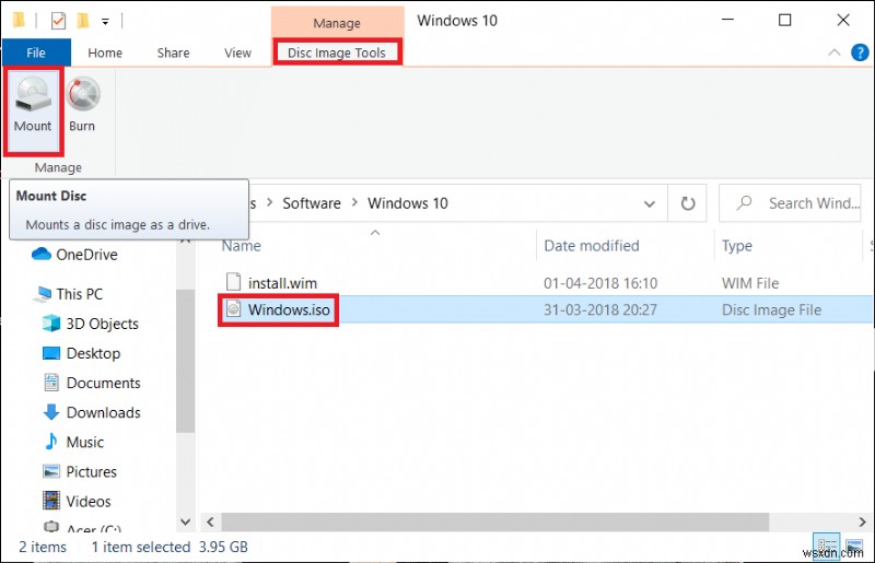 3 cách để gắn hoặc tháo tệp tin ISO trên Windows 10 