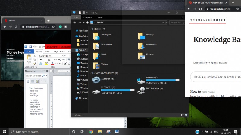 5 cách chia nhỏ màn hình trong Windows 10