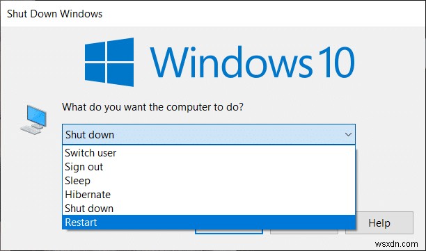 6 cách khởi động lại hoặc khởi động lại máy tính Windows 10