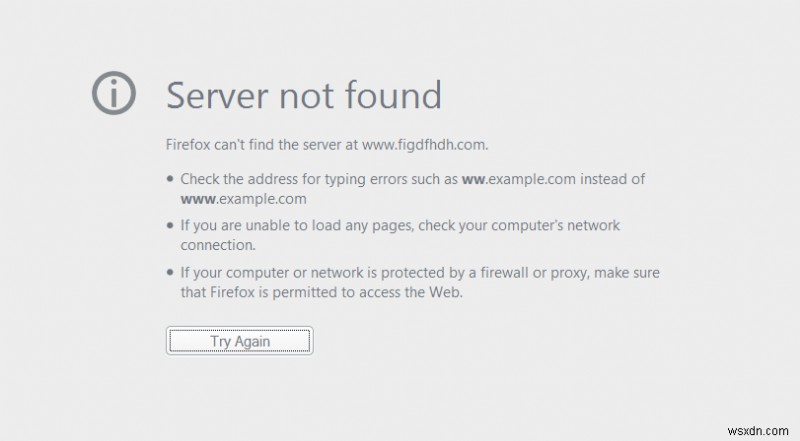Sửa lỗi máy chủ không tìm thấy trong Firefox