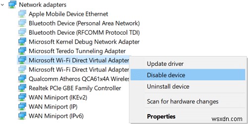 Bộ điều hợp Miniport WiFi ảo của Microsoft là gì và cách bật nó?