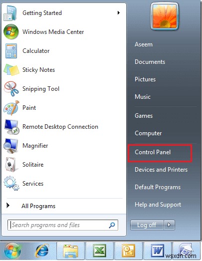 Cách mở Control Panel (Windows 10, 8, 7, Vista, XP)