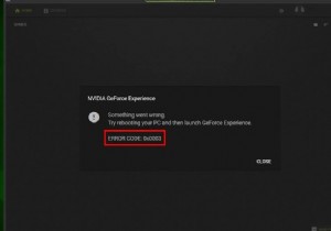 Sửa mã lỗi Geforce Experience 0x0003