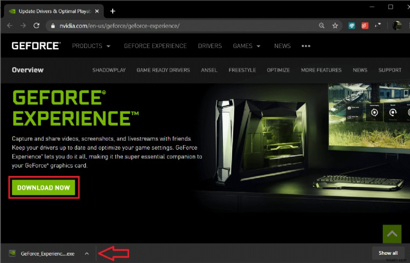 Sửa mã lỗi Geforce Experience 0x0003