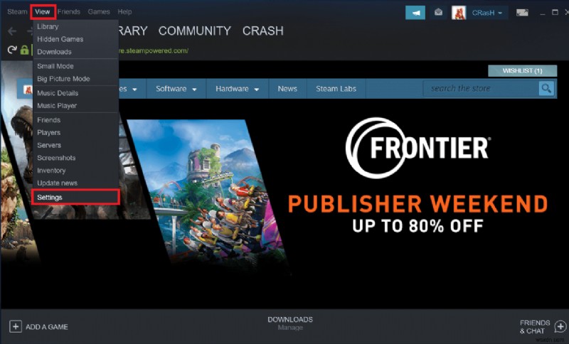 Truy cập nhanh thư mục ảnh chụp màn hình Steam trên Windows 10 