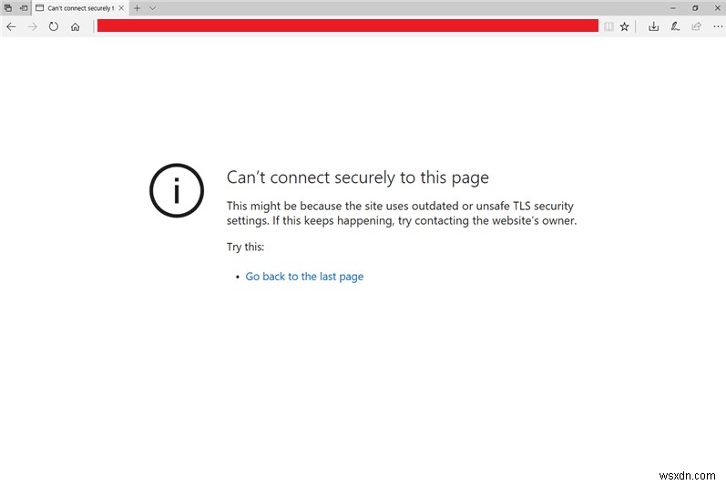 Khắc phục Lỗi không thể kết nối an toàn với trang này trong Microsoft Edge 