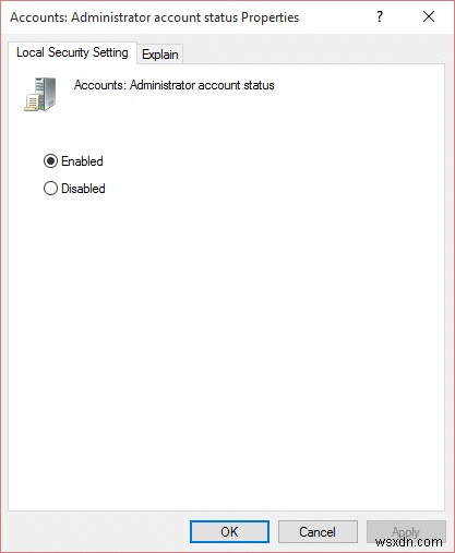 Bật hoặc tắt tài khoản quản trị viên trên màn hình đăng nhập trong Windows 10 