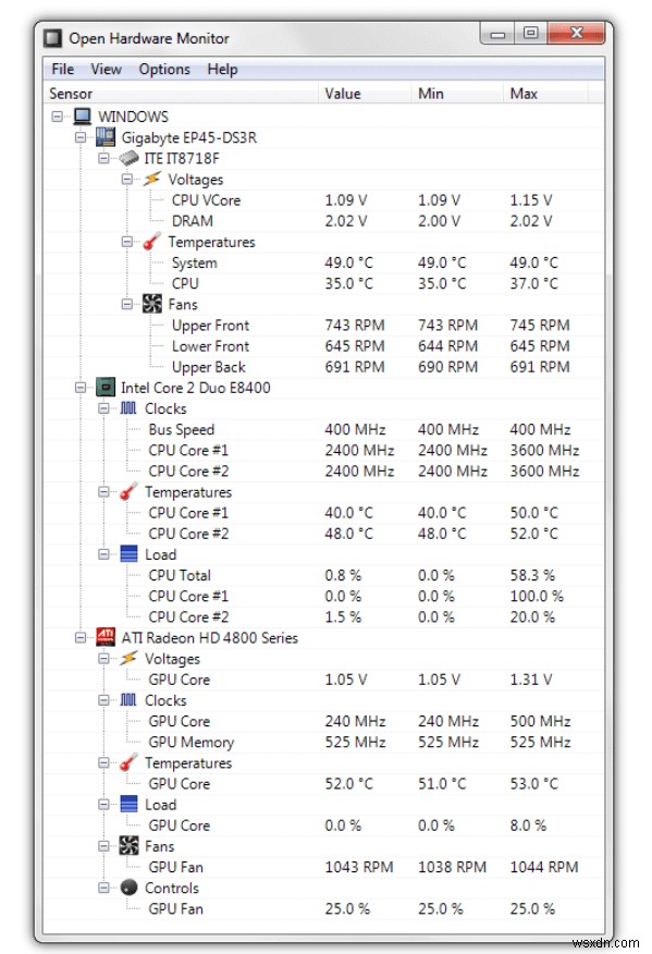 Cách hiển thị nhiệt độ CPU và GPU trên thanh tác vụ 