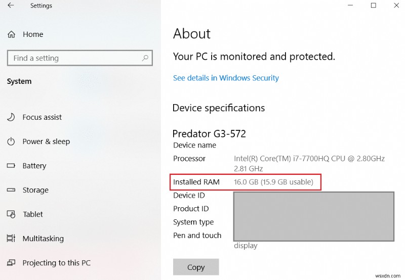 Cách kiểm tra Tốc độ, Kích thước và Loại RAM trong Windows 10 