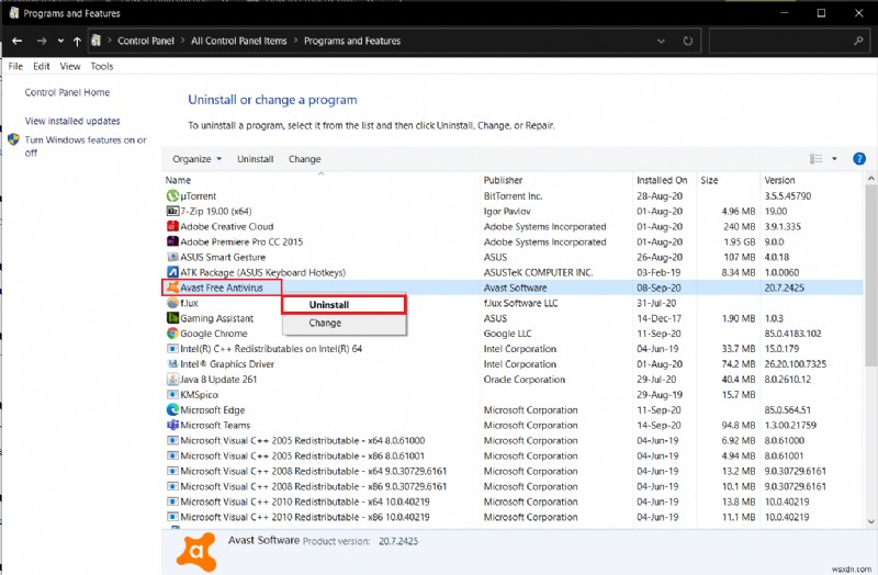 Cách xóa Avast khỏi Windows 10