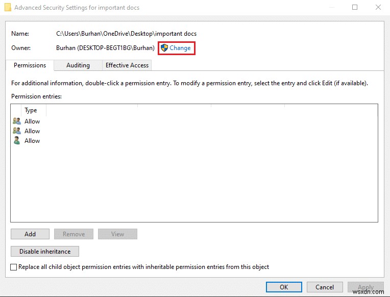 Sửa lỗi Không thể liệt kê các đối tượng trong vùng chứa trên Windows 10 