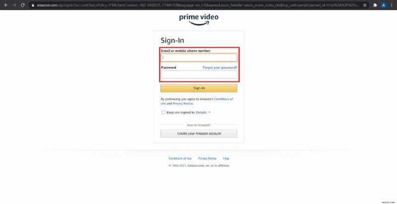 Cách đặt lại Amazon Prime Video Pin