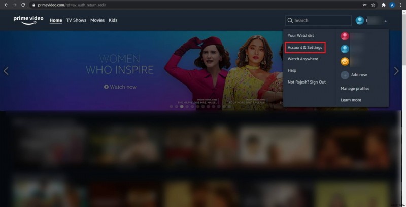 Cách đặt lại Amazon Prime Video Pin