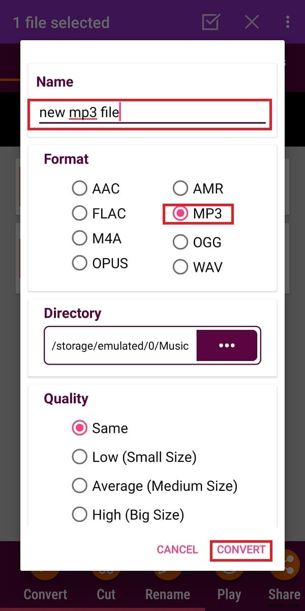 Cách chuyển WAV sang MP3