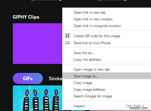 Cách tải xuống GIF từ GIPHY 