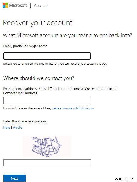 Cách đặt lại mật khẩu tài khoản Microsoft 